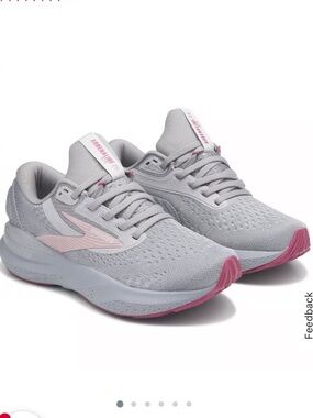 Brooks Women's Light Gray and Pink Running Shoes 7.5 Narrow 2A